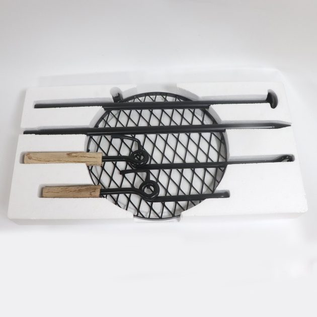 Adjustable Camping Grill with Heavy Duty Steel Construction