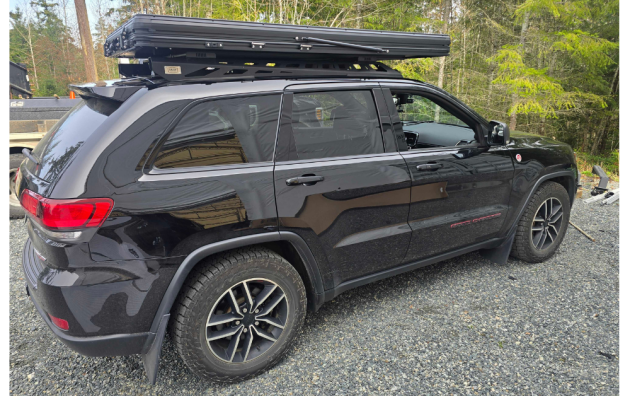 Summit Ridge rooftop tent mounted on truck with overland rack Canada setup