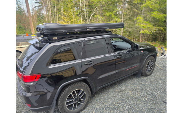 Summit Ridge rooftop tent Canada installed on truck bed rack for overlanding