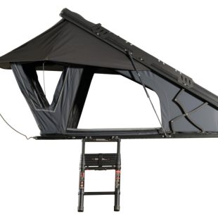 summitedge wedge clamshell rooftop tent open