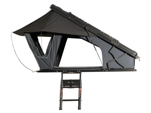 summitedge wedge clamshell rooftop tent open