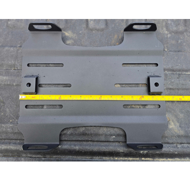 Universal traction boards mounted on roof rack for overland travel