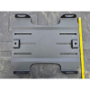 Universal traction boards mounted on roof rack for overland travel