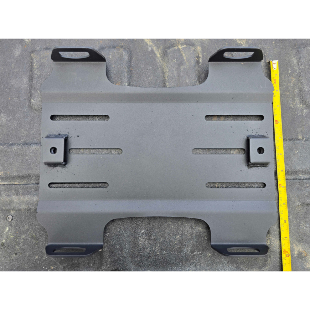Universal traction boards mounted on roof rack for overland travel