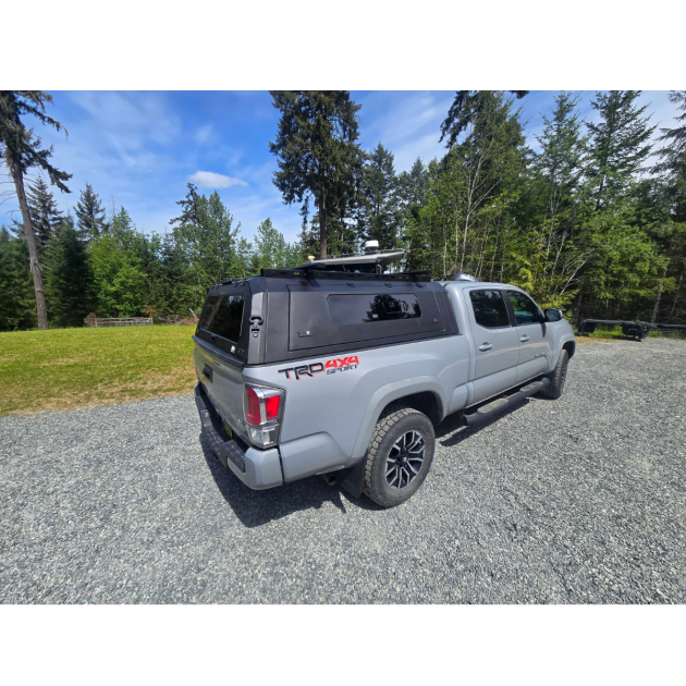 Tacoma canopy installation for overland and camping adventures on Vancouver Island