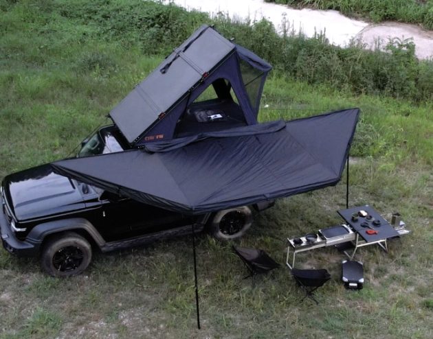 180 degree auto awning