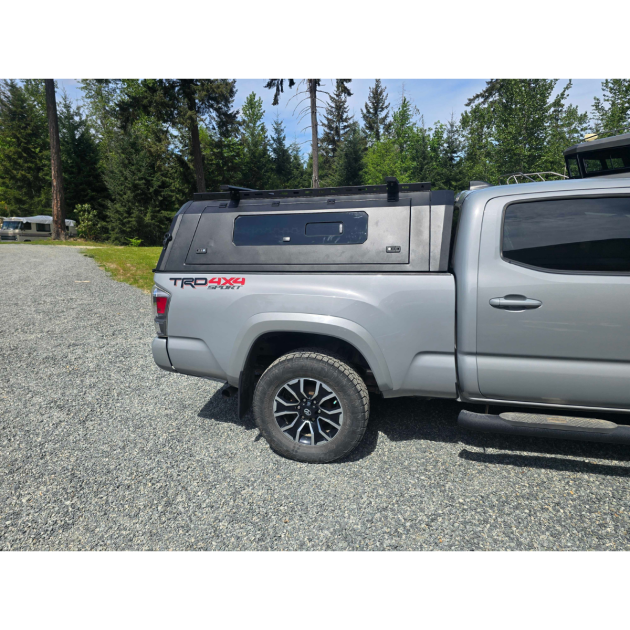 Tacoma canopy installation for overland and camping adventures on Vancouver Island