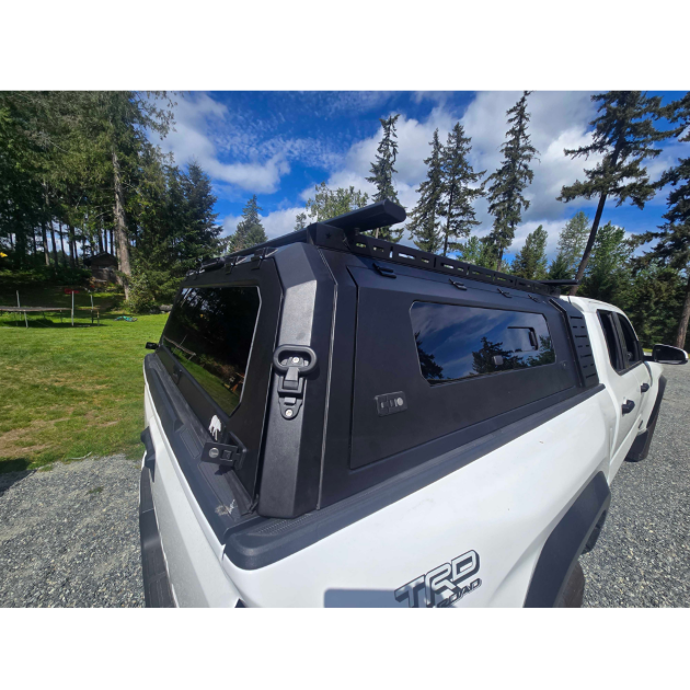 Toyota Tacoma truck with premium canopy installed on Vancouver Island, Canada