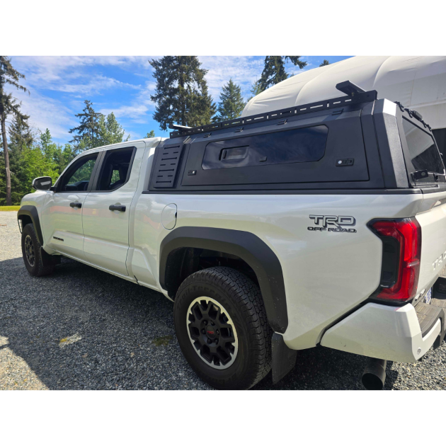 Toyota Tacoma truck with premium canopy installed on Vancouver Island, Canada