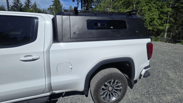 Chevrolet Silverado truck canopy for secure cargo protection and outdoor utility
