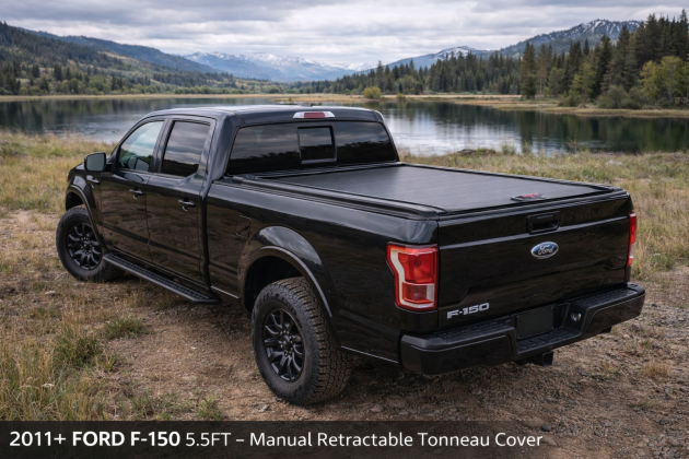 2011+ Ford F-150 5.5FT – Manual Retractable Tonneau Cover