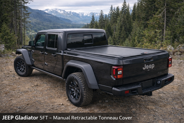 Jeep Gladiator retractable tonneau cover