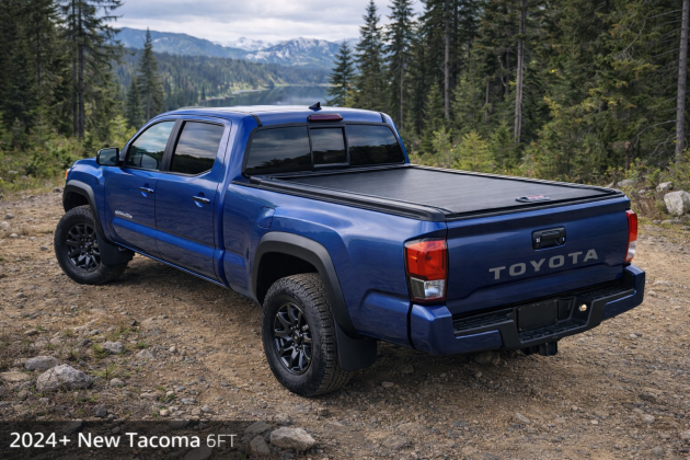 2024 + TOYOTA Tacoma 5FT – Manual Retractable Tonneau Cover