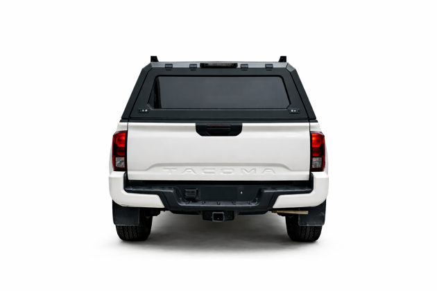 Toyota Tacoma with black canopy