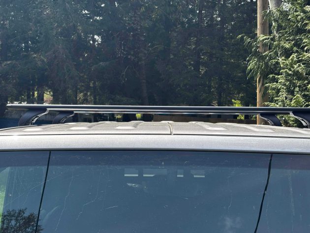 Jeep Gladiator cross bars mounted on truck bed for overlanding gear