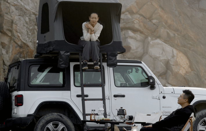 rooftop tent Canada on truck bed rack overland setup
