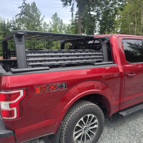 truck rack with molle panels