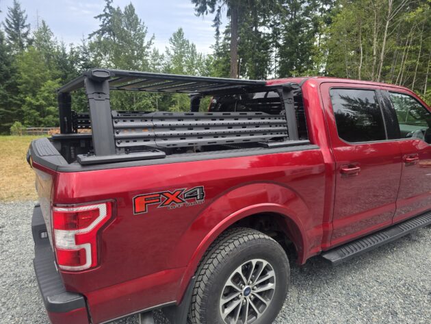 truck rack with molle panels