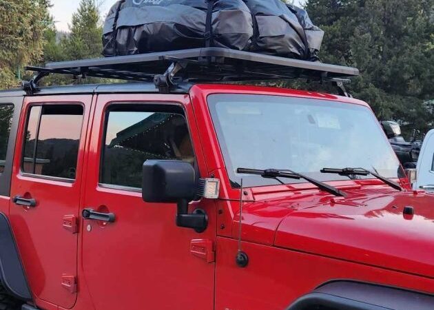 Jeep Wrangler Roof Platform Rack + Gladiator Square-End Roof Cross Bars Bundle